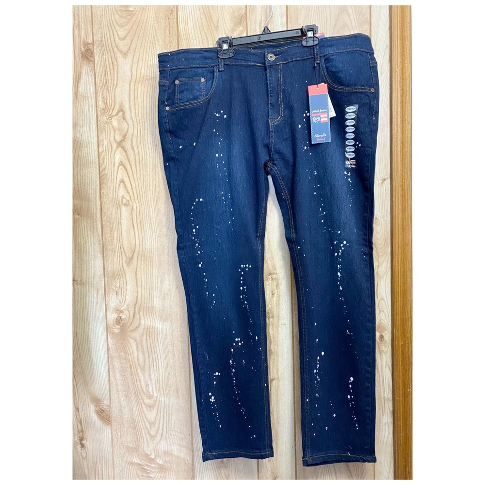 NWT Phat Farm Skinny Fit Paint Splattered Jeans